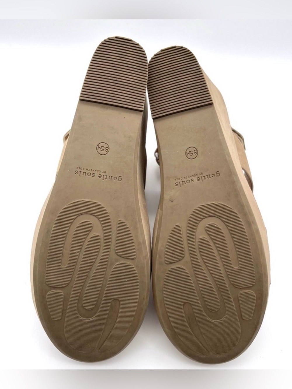 Gentle Souls by Kenneth Cole Leather Hope Slingback Wedge Strappy Sandal 8.5 M - Picture 5 of 10